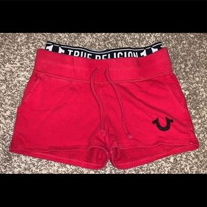 Red True Religion shorts